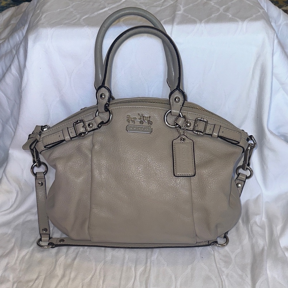 Coach Taupe Leather Satchel